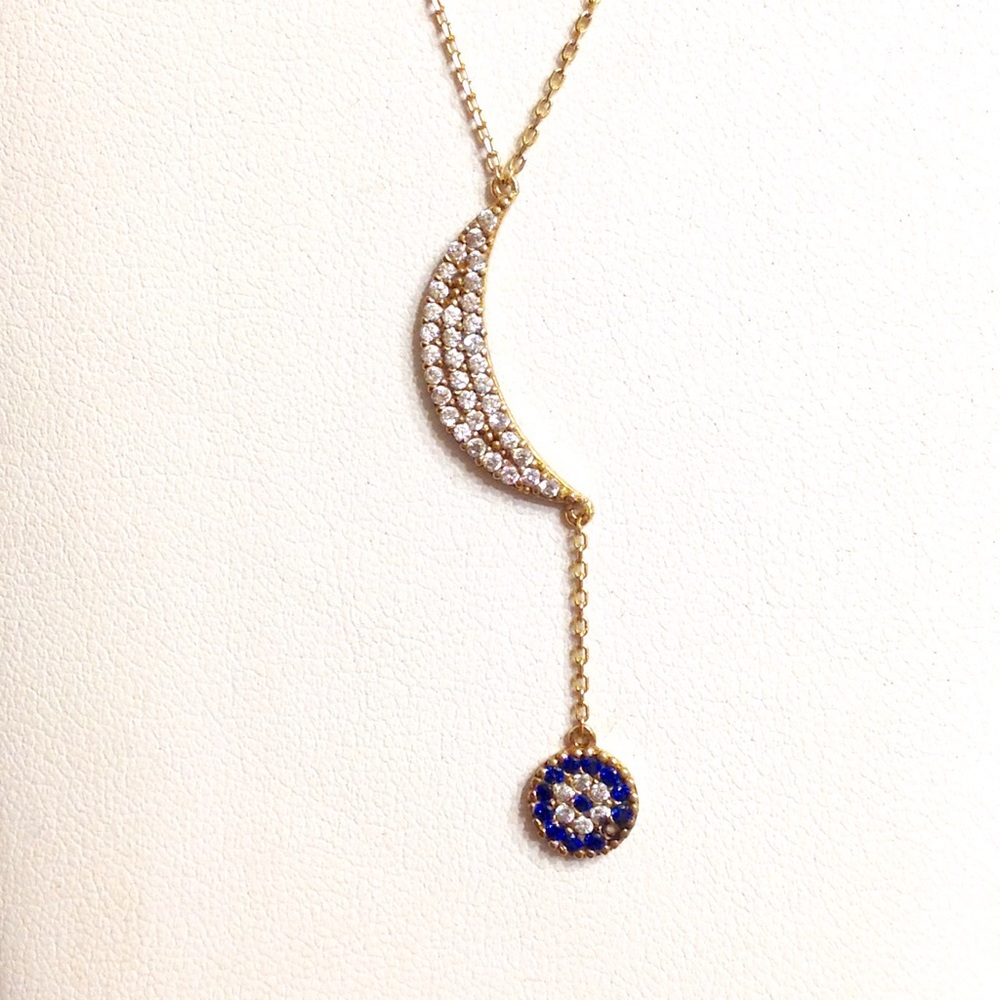 Whirling Dervish Moon & Evil Eye Necklace